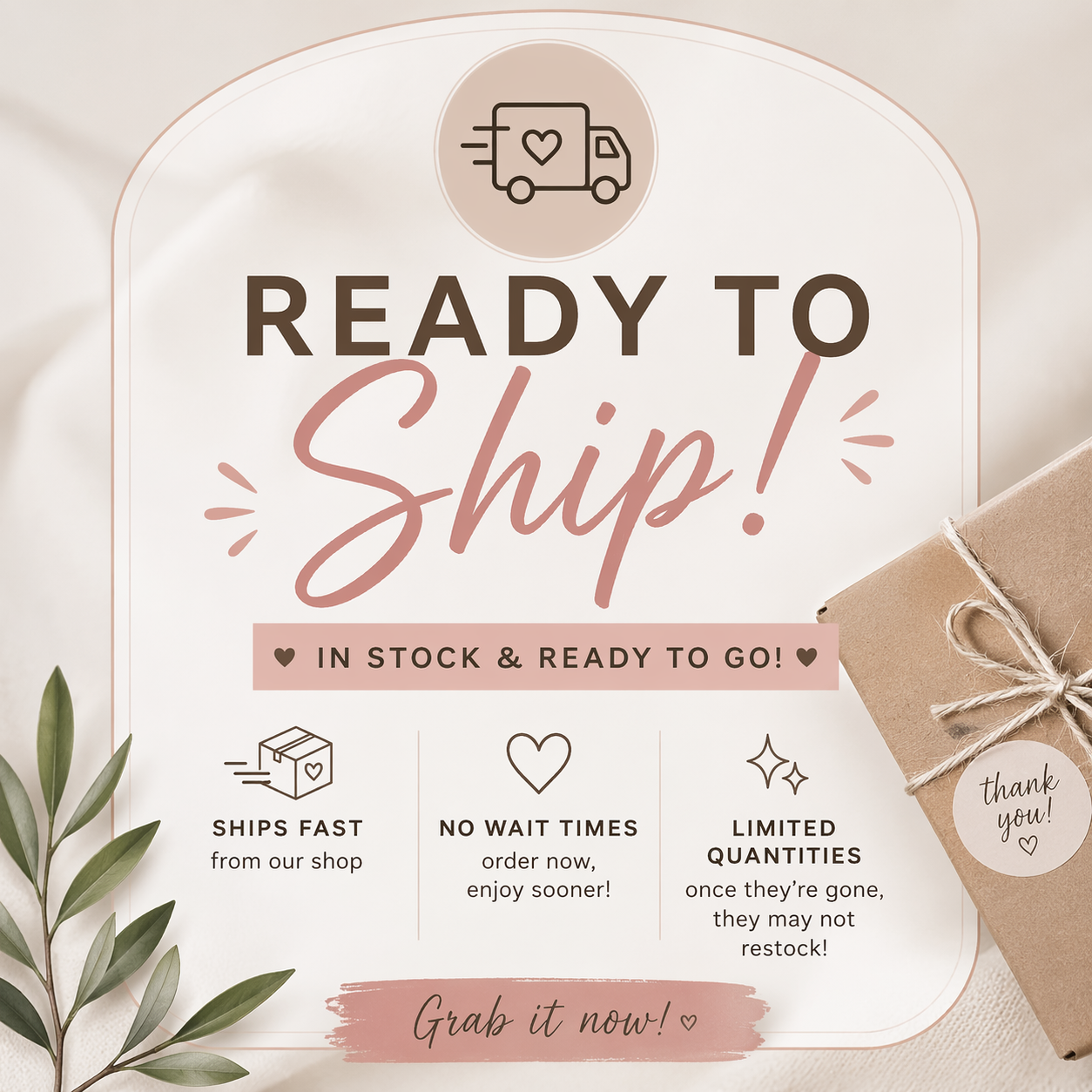 READY TO SHIP