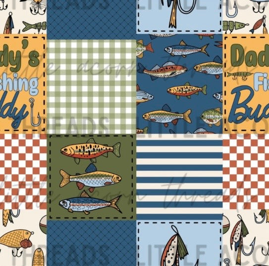 Fishing boy patchwork 4 PREORDER
