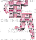 Pink Collar Long Sleeve & Pants Pajamas