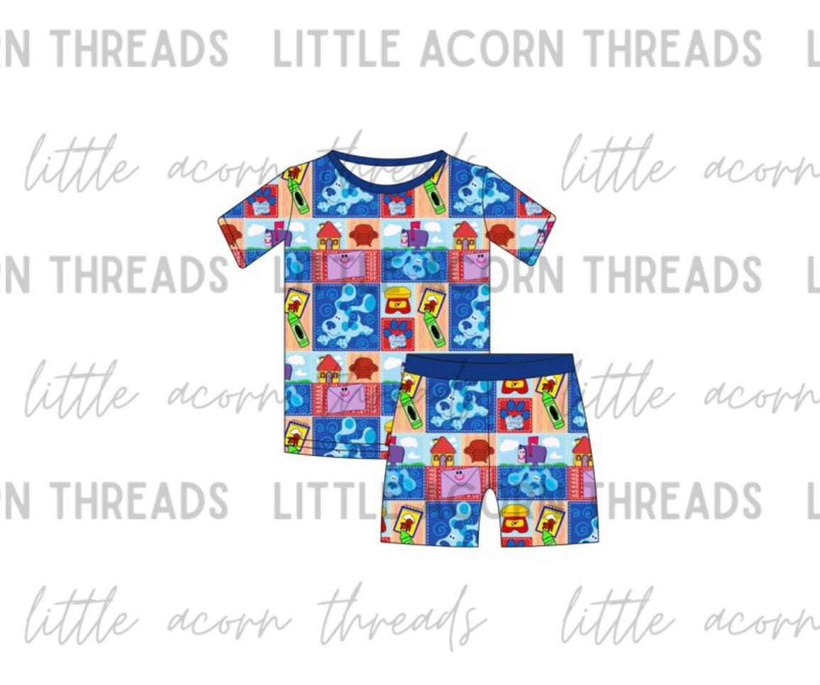 Clues Two Piece Short Sleeve Short Set